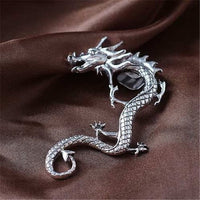 Drachen-Ohrringe | Groß Silber Einzigartig Langlebig Stilvoll Markant Lässig-Luzern Mode