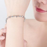 Armband mit Herzchen | Silber | Verstellbar | Farbe | Hypoallergen-Luzern Mode