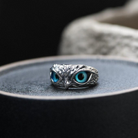 Silberner Ring | Eule | Einzigartig | Opal | Stilvoll | Vielseitig | Symbolisch | Geschenk-Luzern Mode