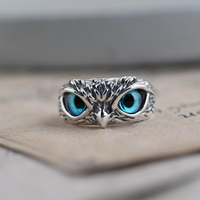 Silberner Ring | Eule | Einzigartig | Opal | Stilvoll | Vielseitig | Symbolisch | Geschenk-Luzern Mode