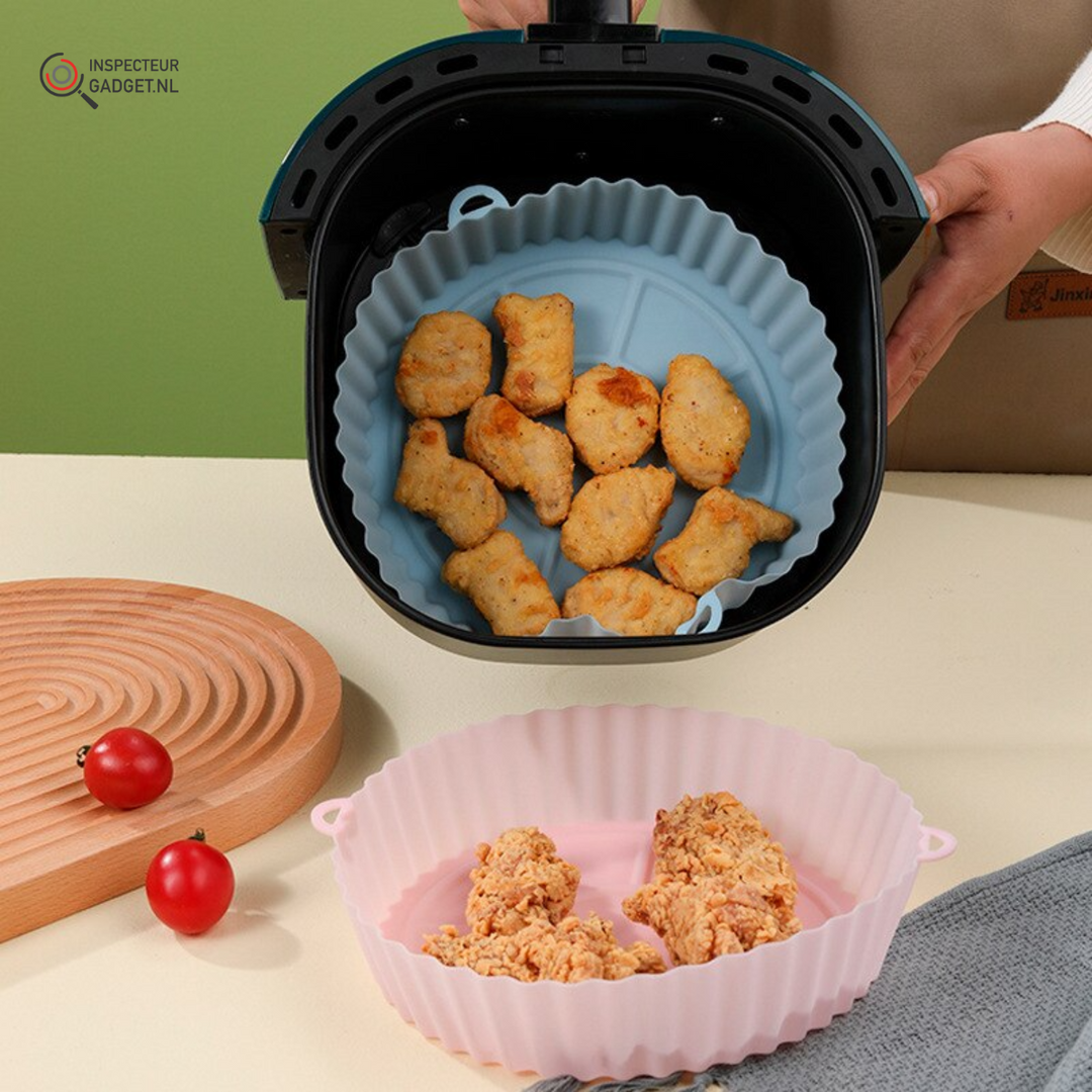 Silikon-Airfryer-Korb | Blau Langlebig Sicher Wiederverwendbar 18 cm-Luzern Mode