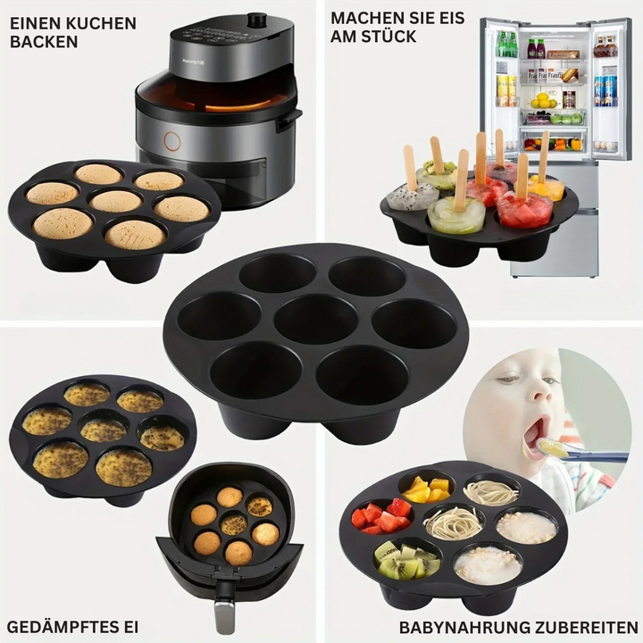 Airfryer-Muffinform | Silikon Langlebig Flexibel Hitzebeständig Backen-Luzern Mode