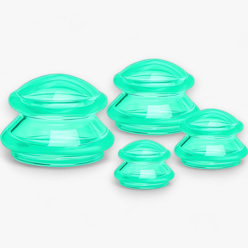 Cupping-Therapie-Set | 4-teilig Silikon Langlebig Einfach Verjüngend-Grün-Luzern Mode