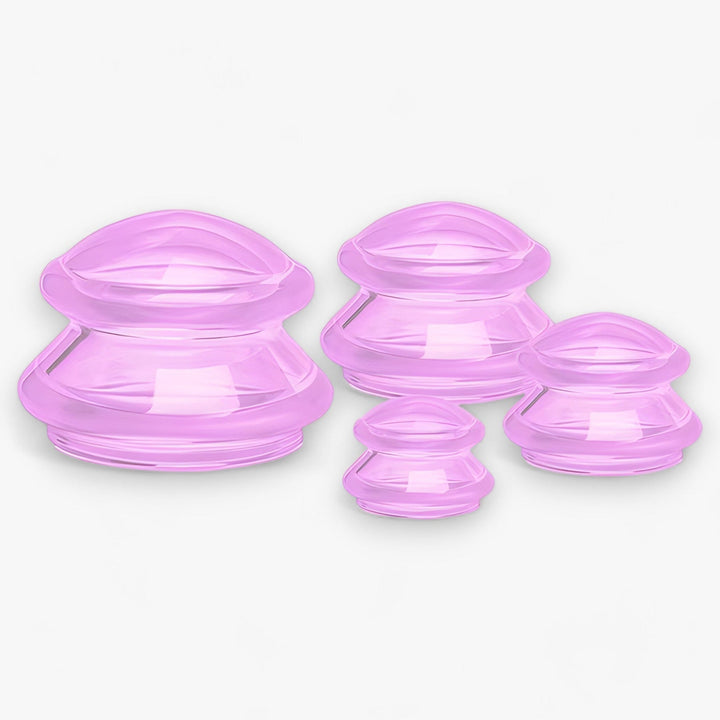 Cupping-Therapie-Set | 4-teilig Silikon Langlebig Einfach Verjüngend-Lila-Luzern Mode