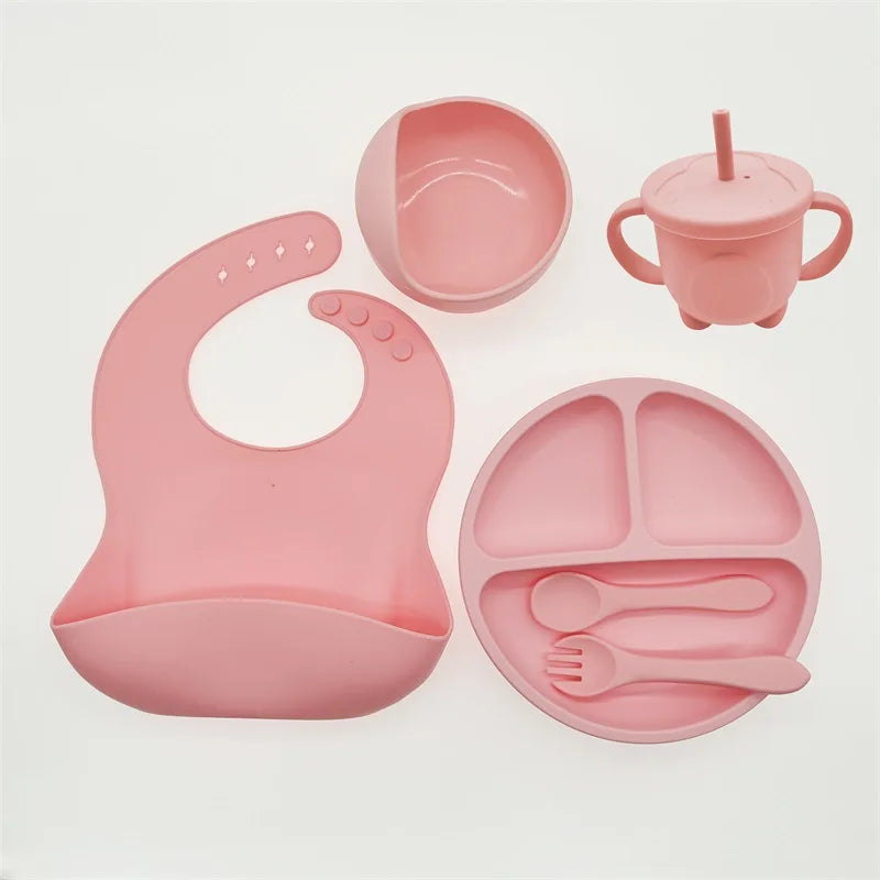 Baby-Essgeschirr | 8-teilig – Silikon – Langlebig – Lernfördernd – Praktisch – Vielseitig-Luzern Mode
