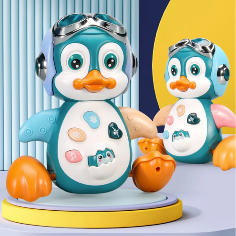 Singender Pinguin | Süßes Lichter-Musik-Spielzeug zur Förderung von Kleinkindern-Luzern Mode