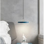 Hängelampe | Skandinavisch | Minimalistisch | Rund | Metall | Glas-Blau-23cm-Weißes Licht-Luzern Mode
