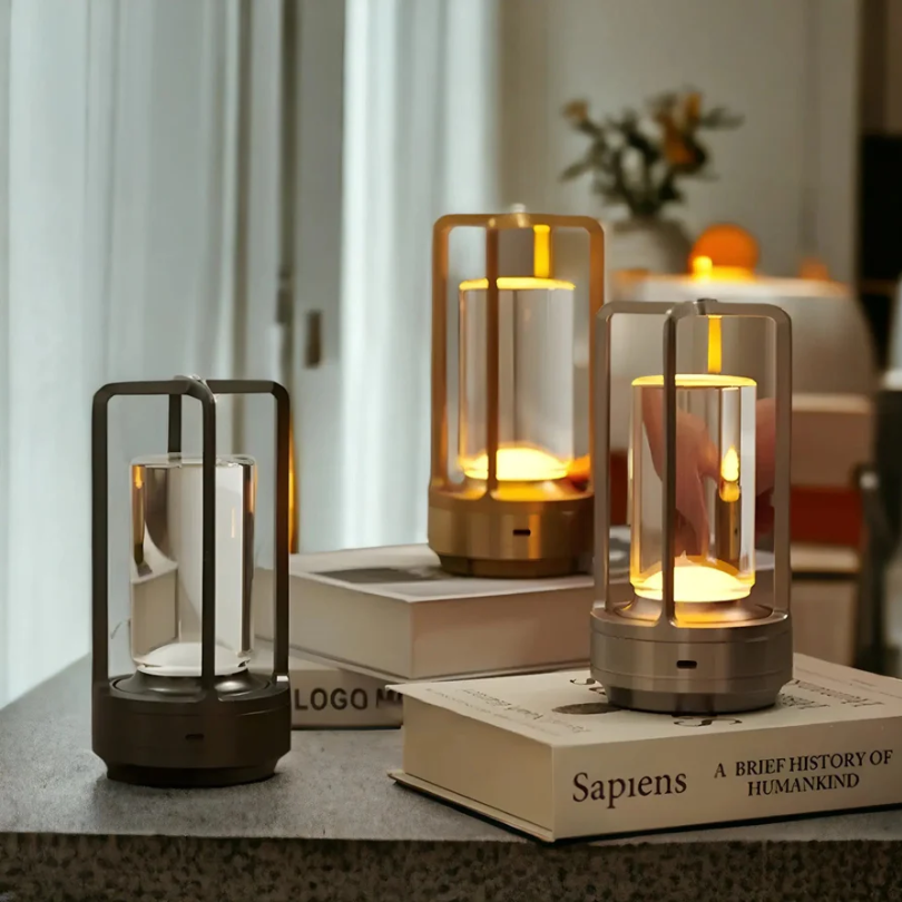 LED-Tischlampe | Wiederaufladbar Skandinavisch Langlebig Einzigartig Stilvoll-Silber-Luzern Mode