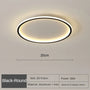 Runde Deckenleuchte | Skandinavisch Modern Stilvoll Vielseitig LED-20cm Schwarz-Naturweiß (kein RC)-Luzern Mode