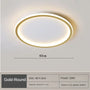 Runde Deckenleuchte | Skandinavisch Modern Stilvoll Vielseitig LED-40cm Gold-Naturweiß (kein RC)-Luzern Mode
