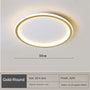 Runde Deckenleuchte | Skandinavisch Modern Stilvoll Vielseitig LED-50cm Gold-Naturweiß (kein RC)-Luzern Mode