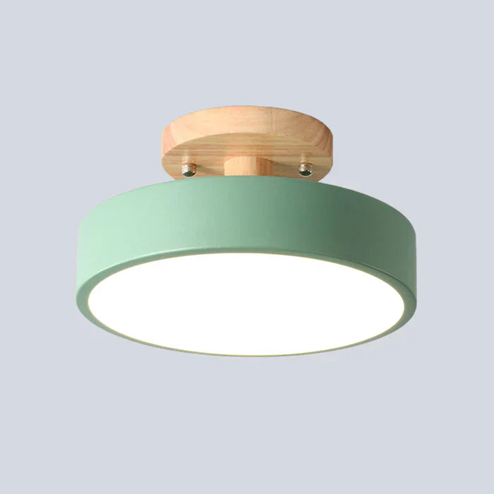 Deckenleuchte | LED Stilvoll Skandinavisch Langlebig Rund Holz Modern-Grün-Luzern Mode