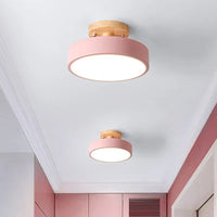 Deckenleuchte | LED Stilvoll Skandinavisch Langlebig Rund Holz Modern-Luzern Mode