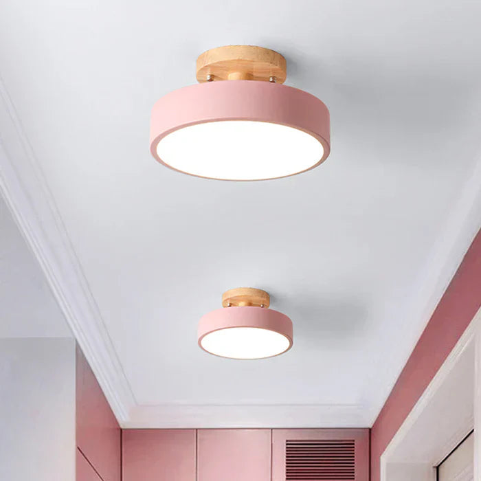Deckenleuchte | LED Stilvoll Skandinavisch Langlebig Rund Holz Modern-Luzern Mode
