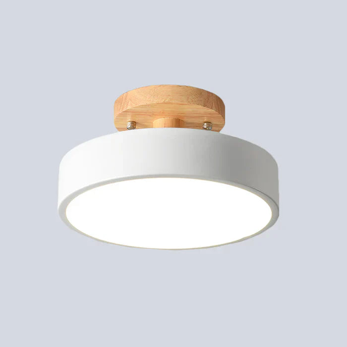 Deckenleuchte | LED Stilvoll Skandinavisch Langlebig Rund Holz Modern-Luzern Mode