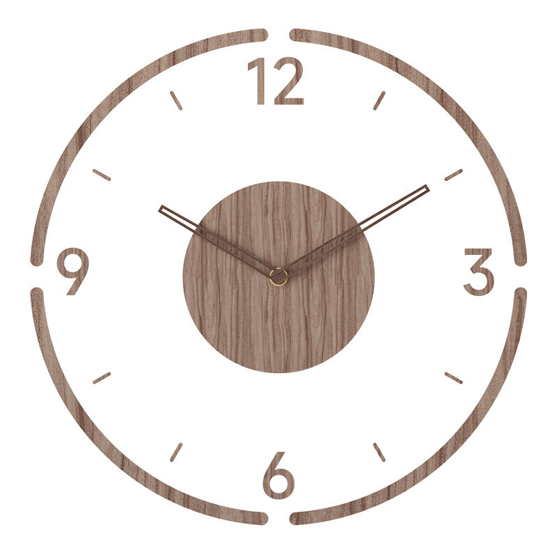 Wanduhr | Holz Stilvoll Natürlich Skandinavisch Massiv Geräuschlos-Luzern Mode