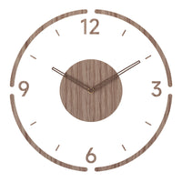 Wanduhr | Holz Stilvoll Natürlich Skandinavisch Massiv Geräuschlos-Luzern Mode