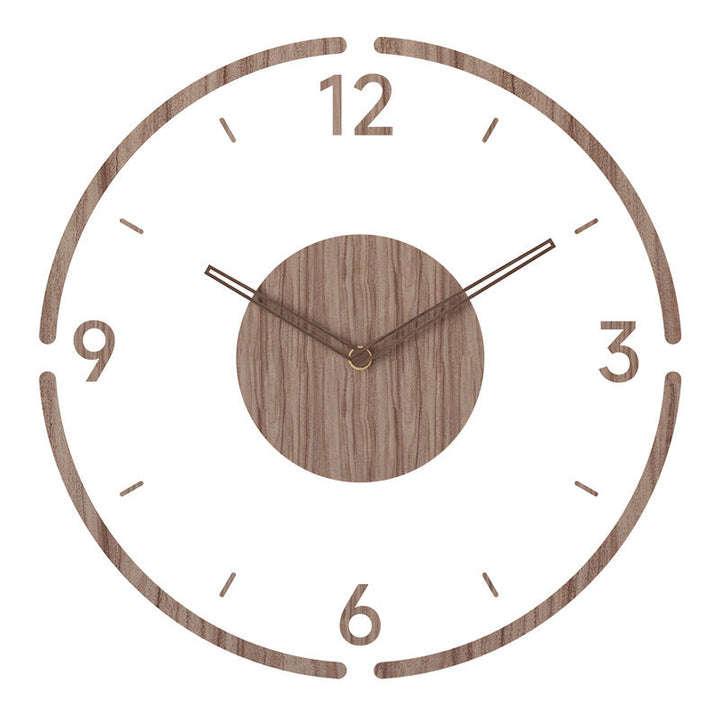 Wanduhr | Holz Stilvoll Natürlich Skandinavisch Massiv Geräuschlos-Luzern Mode
