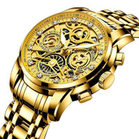 Luxus Herren Automatikuhr mit Skelettzifferblatt Design-Goud-Luzern Mode