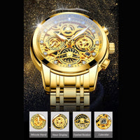 Luxus Herren Automatikuhr mit Skelettzifferblatt Design-Luzern Mode