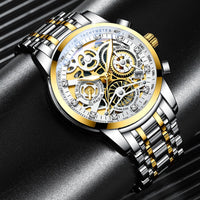 Luxus Herren Automatikuhr mit Skelettzifferblatt Design-Luzern Mode