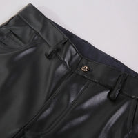 Herren Kunstlederhose Slim Fit - Modische Designerhose-Luzern Mode