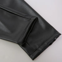 Herren Kunstlederhose Slim Fit - Modische Designerhose-Luzern Mode