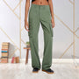 Damen Cargo-Hose mit Taschen - Bequeme Freizeithose-Grün-S-Luzern Mode