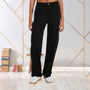 Damen Cargo-Hose mit Taschen - Bequeme Freizeithose-Schwarz-S-Luzern Mode