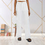 Damen Cargo-Hose mit Taschen - Bequeme Freizeithose-Weiß-S-Luzern Mode