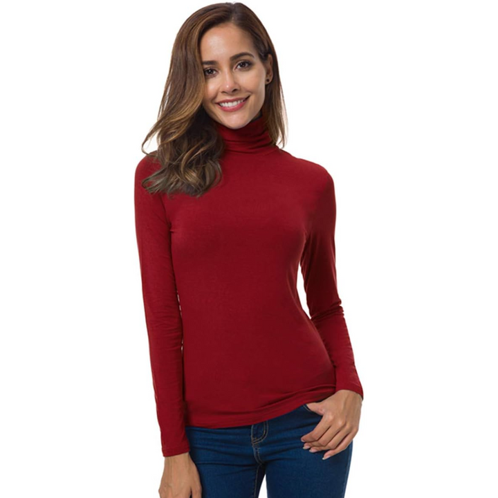 Damen Rollkragenpullover Langarm - Eleganter Winterlook-Luzern Mode