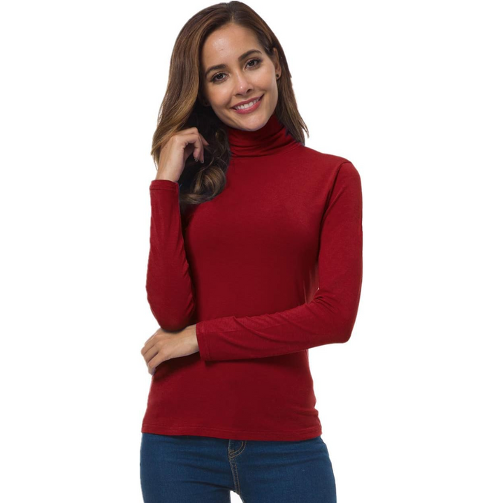 Damen Rollkragenpullover Langarm - Eleganter Winterlook-Luzern Mode