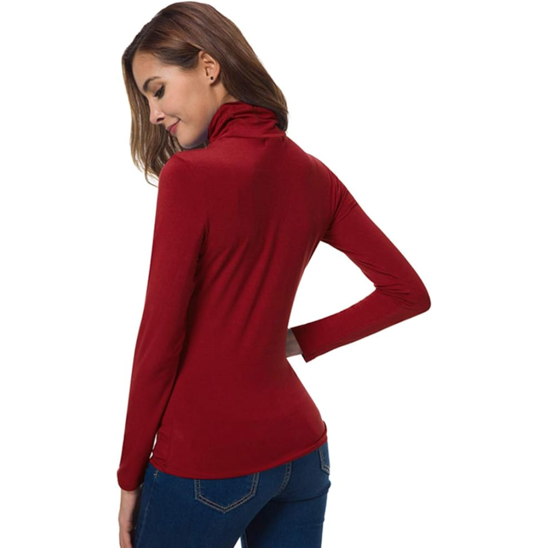 Damen Rollkragenpullover Langarm - Eleganter Winterlook-Luzern Mode