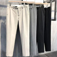 Formelle Herrenhose | Slim Fit | Einfarbig | Reißverschluss | Knopf | Stretch-Luzern Mode