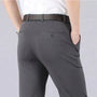 Herren Business Anzughose Slim Fit mit Gürtel und Tasche-Griau-29-Luzern Mode