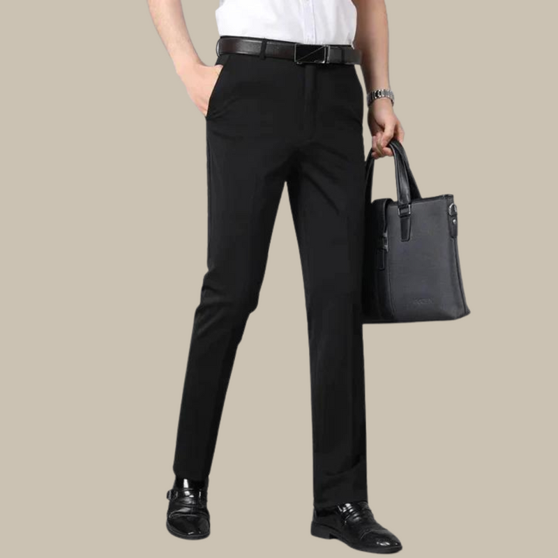Herren Business Anzughose Slim Fit mit Gürtel und Tasche-Luzern Mode