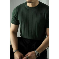 Herren Poloshirt | Reißverschluss | Kurzarm | Slim Fit | Baumwolle-Grün-S-Luzern Mode