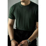 Herren Poloshirt | Reißverschluss | Kurzarm | Slim Fit | Baumwolle-Grün-S-Luzern Mode