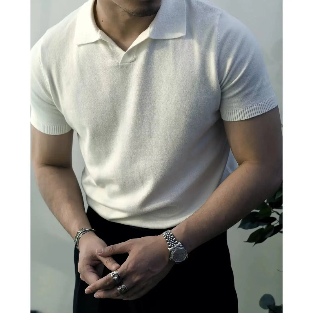 Herren Poloshirt | Reißverschluss | Kurzarm | Slim Fit | Baumwolle-Luzern Mode