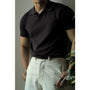 Herren Poloshirt | Reißverschluss | Kurzarm | Slim Fit | Baumwolle-Schwarz-S-Luzern Mode
