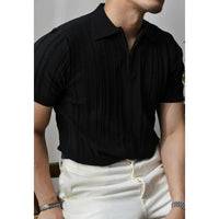 Herren Poloshirt | Reißverschluss | Kurzarm | Slim Fit | Baumwolle-Luzern Mode