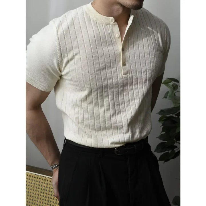 Herren Poloshirt | Reißverschluss | Kurzarm | Slim Fit | Baumwolle-Luzern Mode