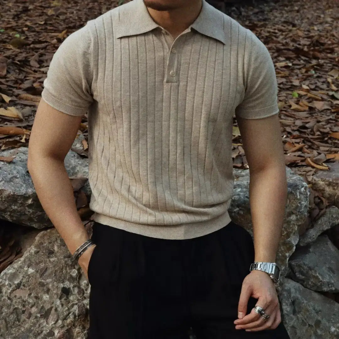 Herren Poloshirt | Reißverschluss | Kurzarm | Slim Fit | Baumwolle-Luzern Mode