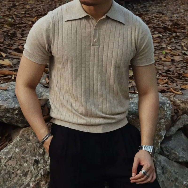 Herren Poloshirt | Reißverschluss | Kurzarm | Slim Fit | Baumwolle-Luzern Mode