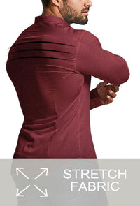 Muskel Fit Herrenhemd - Slim Fit Businesshemd Langarm-Luzern Mode