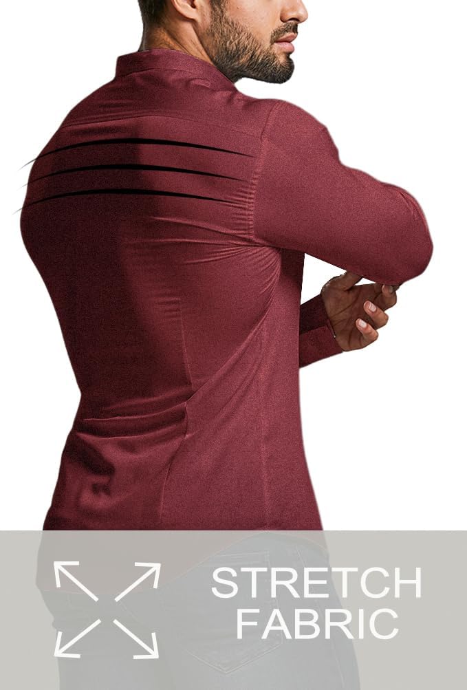 Muskel Fit Herrenhemd - Slim Fit Businesshemd Langarm-Luzern Mode