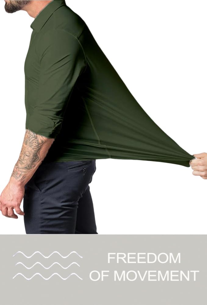 Muskel Fit Herrenhemd - Slim Fit Businesshemd Langarm-Luzern Mode