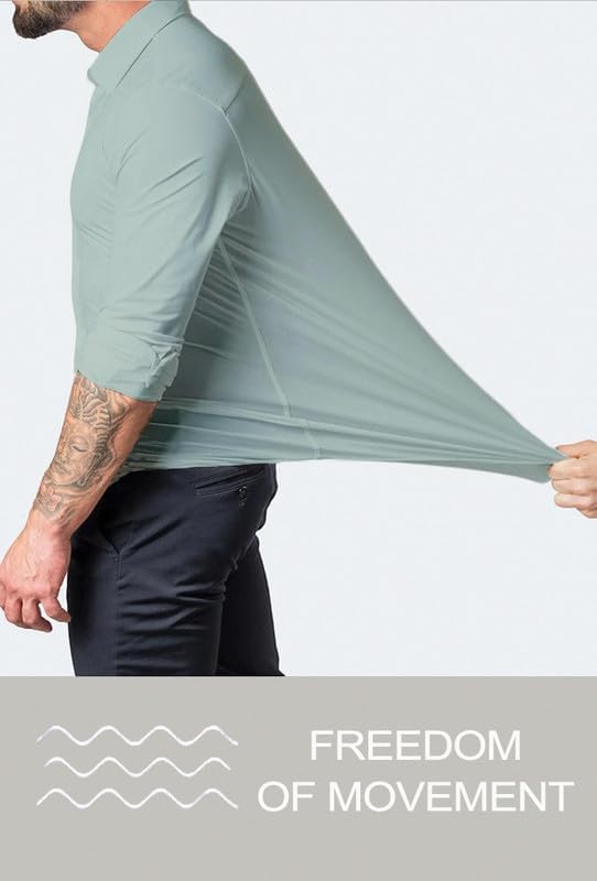 Muskel Fit Herrenhemd - Slim Fit Businesshemd Langarm-Luzern Mode