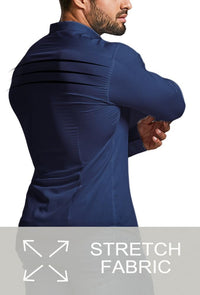 Muskel Fit Herrenhemd - Slim Fit Businesshemd Langarm-Luzern Mode