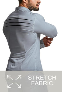 Muskel Fit Herrenhemd - Slim Fit Businesshemd Langarm-Luzern Mode